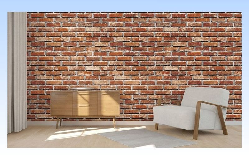 Decal dán tường giả gạch giúp tiết kiệm chi phí